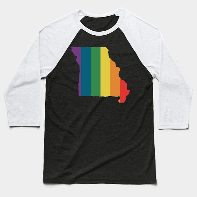Missouri State Rainbow. Baseball T-Shirt by n23tees